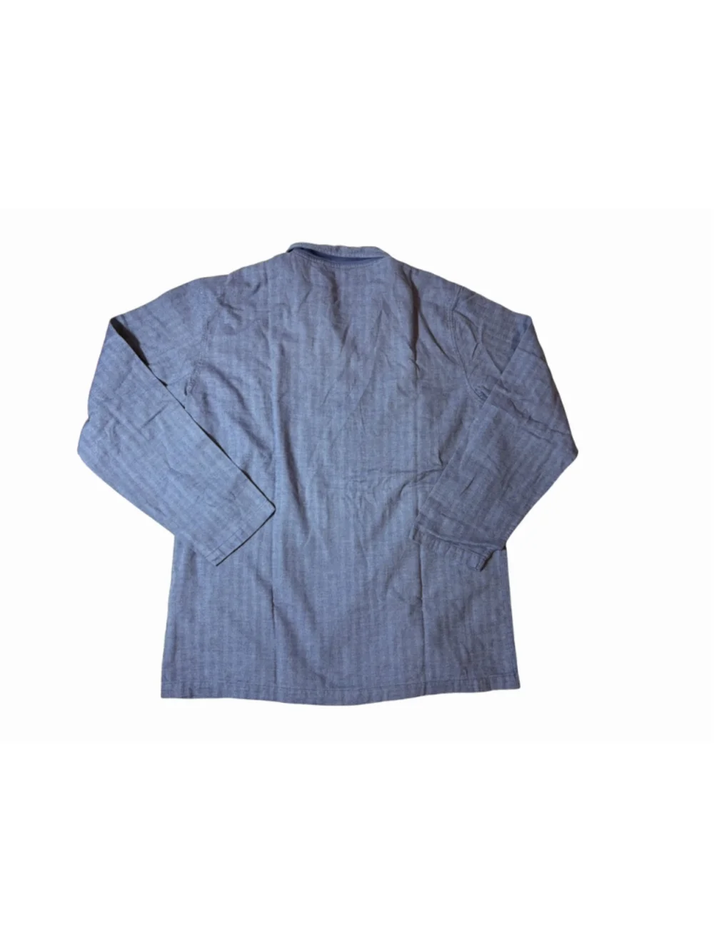 Frette 1860 Blue Herringbone Cotton Pajama Set 2Pc Made Italy Luxury